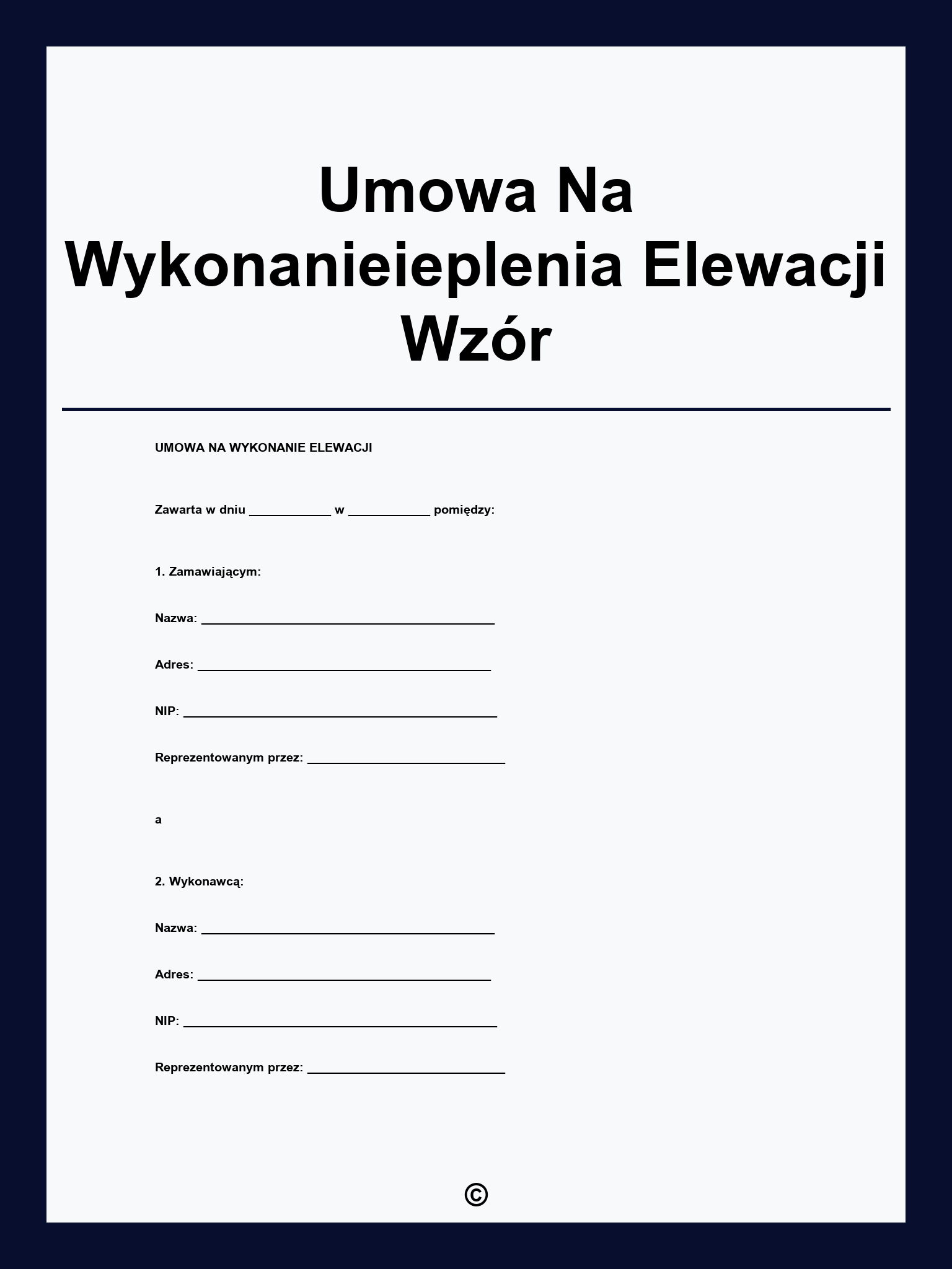 Umowa Na Wykonanieieplenia Elewacji Wzór